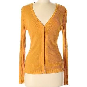 Per Se Cardigan 🌻 Gold Yellow Goldenrod 💛 Snap Closure Button
